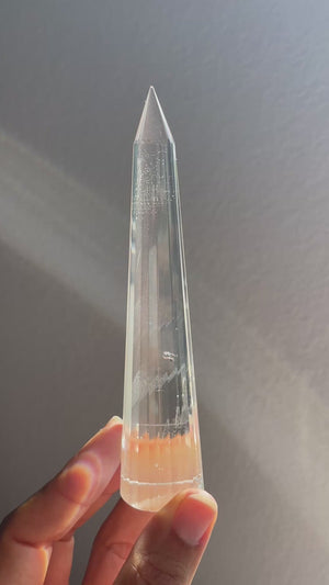 Faceted Himalayan Quartz Tower with Minor Imperfection