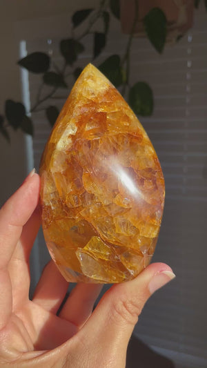 Golden Healer Quartz Flame