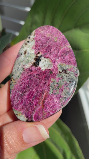 Russian Eudialyte Palm Stone