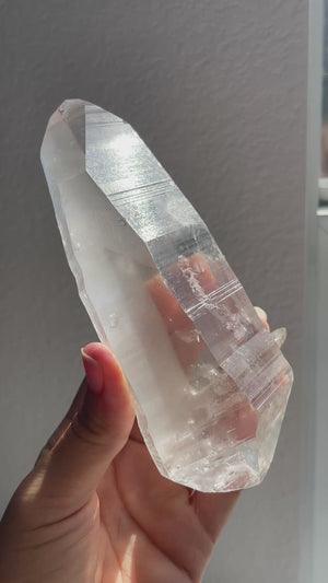 Double Terminated Brazilian Lemurian with Penetrator Crystal & Record Keepers