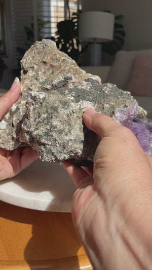 Moroccan Amethyst Geode Pair