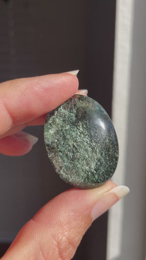 Self Healed Himalayan Quartz Lens with Chlorite