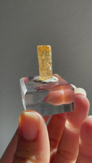 Imperial Topaz Crystal on Stand