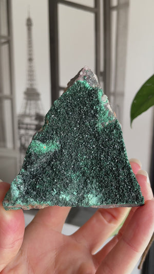 Sparkly Raw Malachite on Matrix