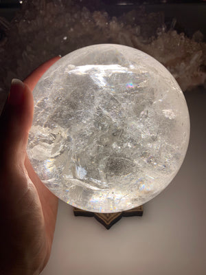 Lighted Flower Sphere Stand