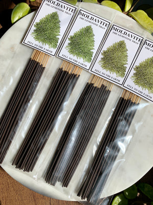 Moldavite Infused Incense ~ Pack of 15