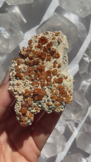 Spessartine Garnet on Matrix